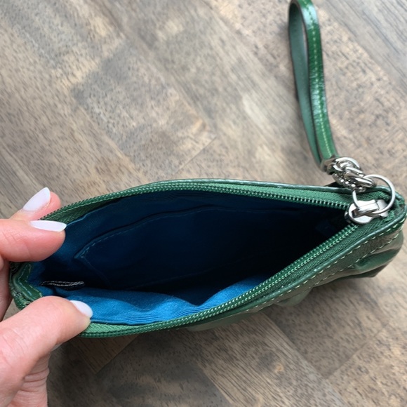 Coach Green Patent Leather Clutch Wristlet - Picture 8 of 12